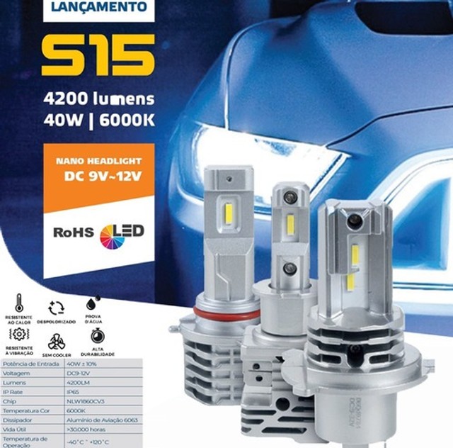 Super Led Nano 8.400 Lúmens H1 H3 H4 H7 H8 H11 H16 H27 Hb3 Hb4 - Foto 2