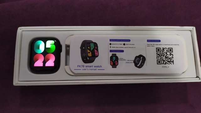 Smartwhatch Iwo FK78 + Pulseira Extra Milanese ou Silicone