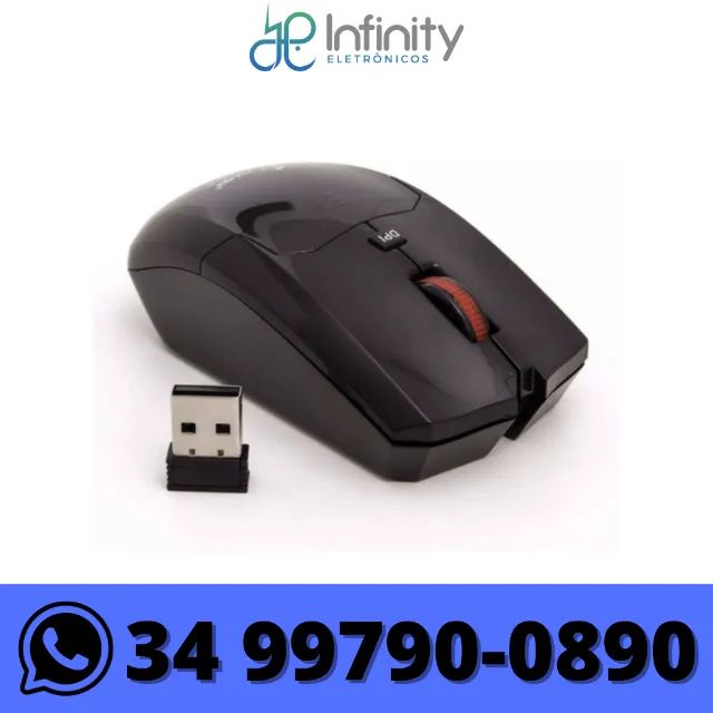 Mouse sem Fio USB Óptico
