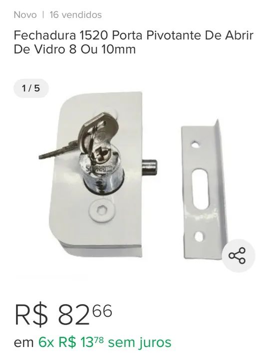Fechaduras para portas madeira e vidro - Foto 3