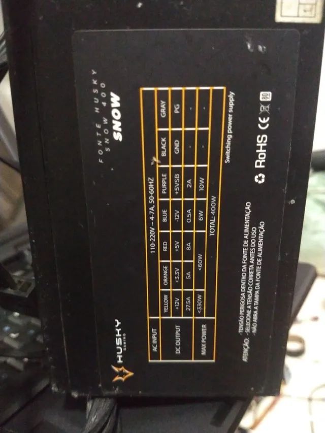 Fonte PC Husky Snow 400W - Foto 4