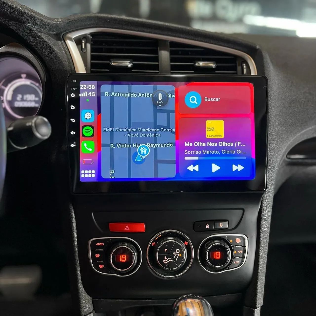 Multimídia Android 9 polegadas c4 lounge 