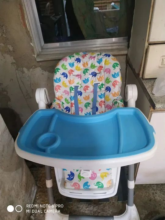 Cadeira Cadeirao Alimentação Bebe Cherry Baby Style Azul - Foto 2