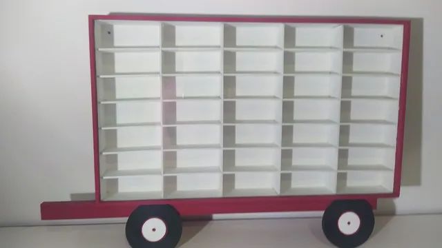 Quadro porta carrinho Hot Wheels em madeira