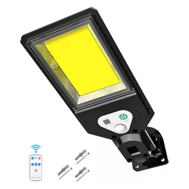 luminária solar led parede refletor 128 cob sensor controle 25w _ cs102