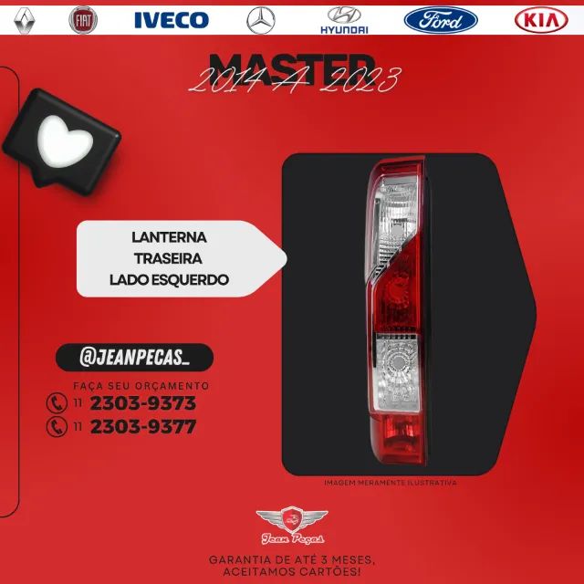 lanterna traseira esquerda - master