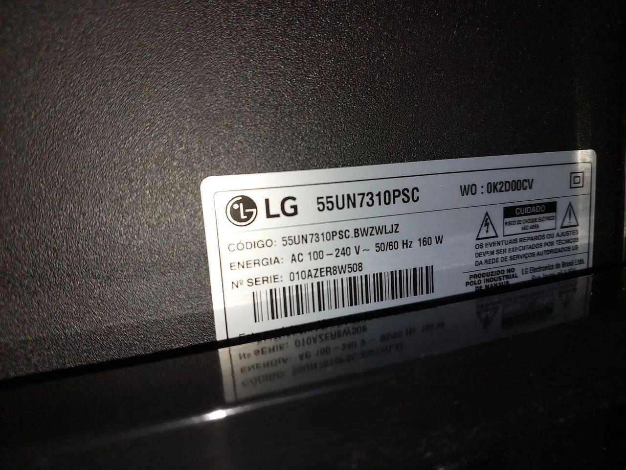 TV 55" LG tela quebrada  - Foto 3
