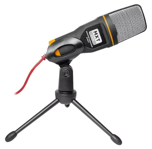 Microfone Condensador Com Tripé De Mesa Para Computador Cor Preto SEMI NOVO - Foto 4