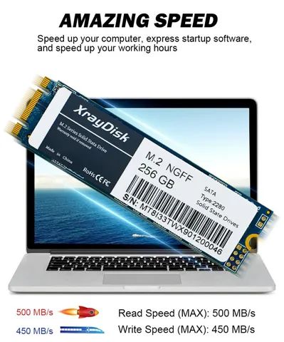 SSD M2. SATA ( NGFF)256GB NOVO - Foto 4