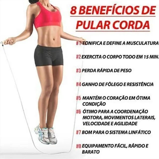 Corda para Pular Profissional - Perda Rápida de Peso - Foto 5