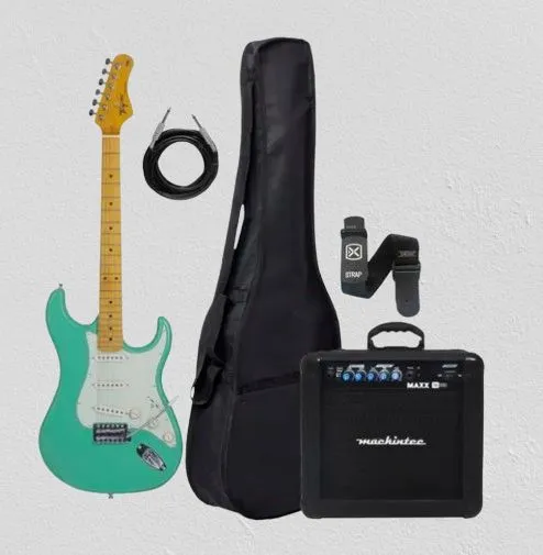 Guitarra Elétrica Completa com Amplificador e Acessórios