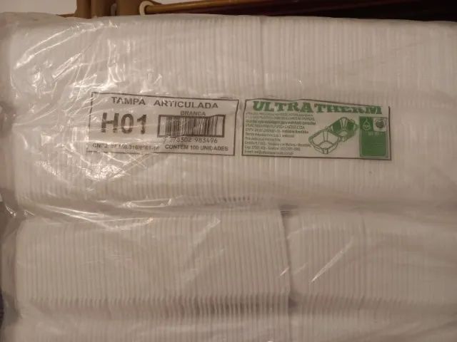 Hamburgueria com tampa articulada. - mod. H01 - pacote com 400 unidades