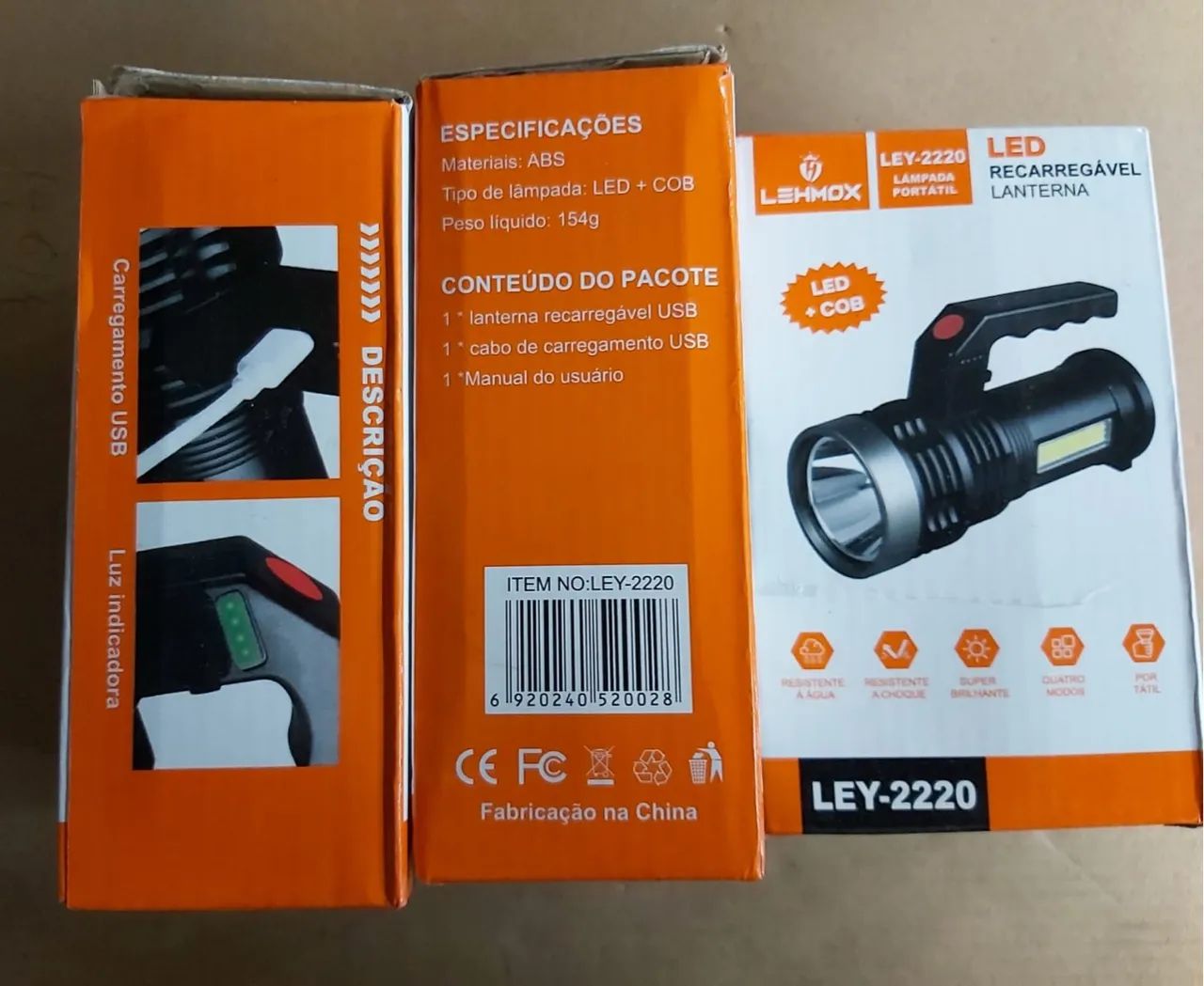 Queima de estoque: Lanterna Portátil Led Original Lemox Recarregável - Foto 5