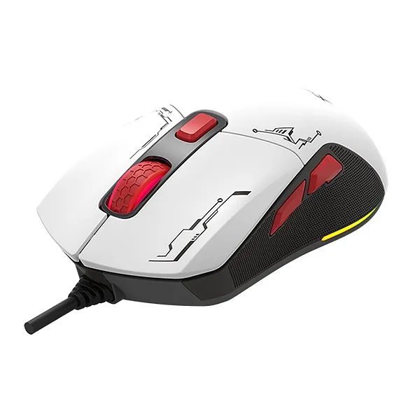 Mouse Gamer com Fio 7200 Dpi, RGB, Design Customizável, Branco - Xtrike-ME GM-316W - Foto 5