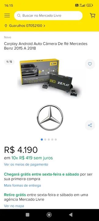 Interface Carplay/Android Auto Wireless Mercedes Benz NTG5.0/5.1/5.2 - Foto 5