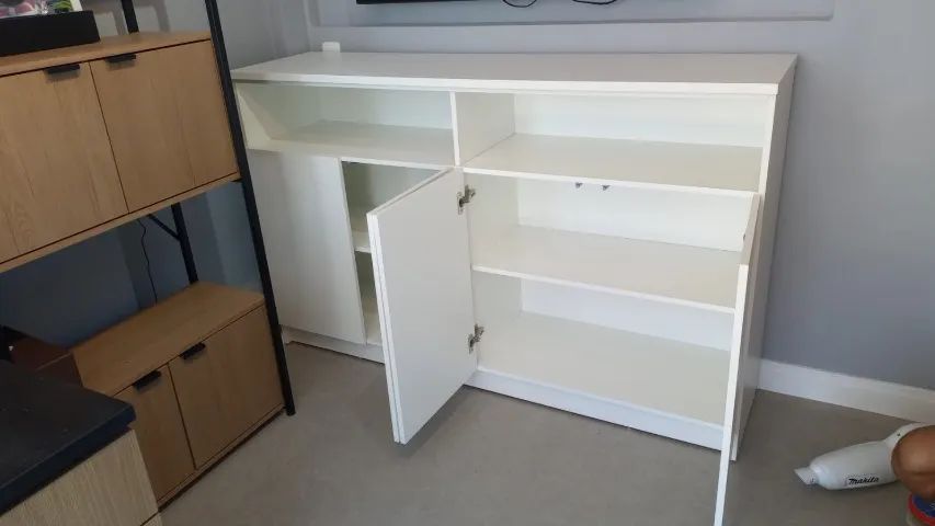 Armário multiuso com tampo de 1,60cm de largura total em 100% mdf  - Foto 2