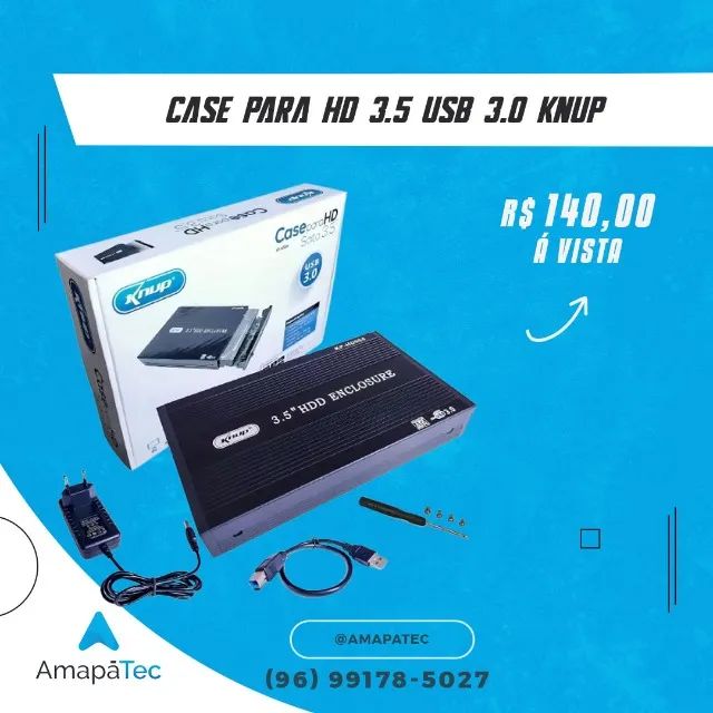 CASE PARA HD GRANDE DE 3.5MM USB 3.0