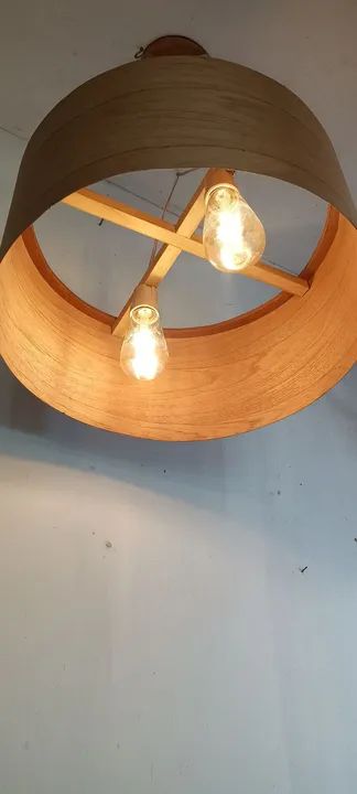 Luminária em madeira cedro  - Foto 5