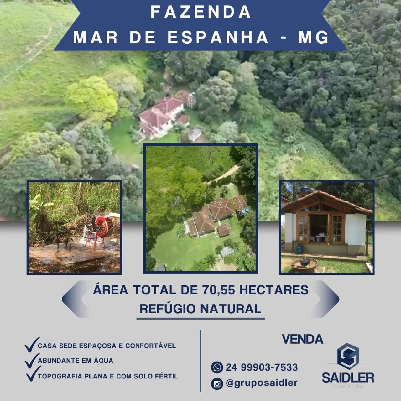Fazenda maravilhosa e produtiva em Mãe de Espanha - MG