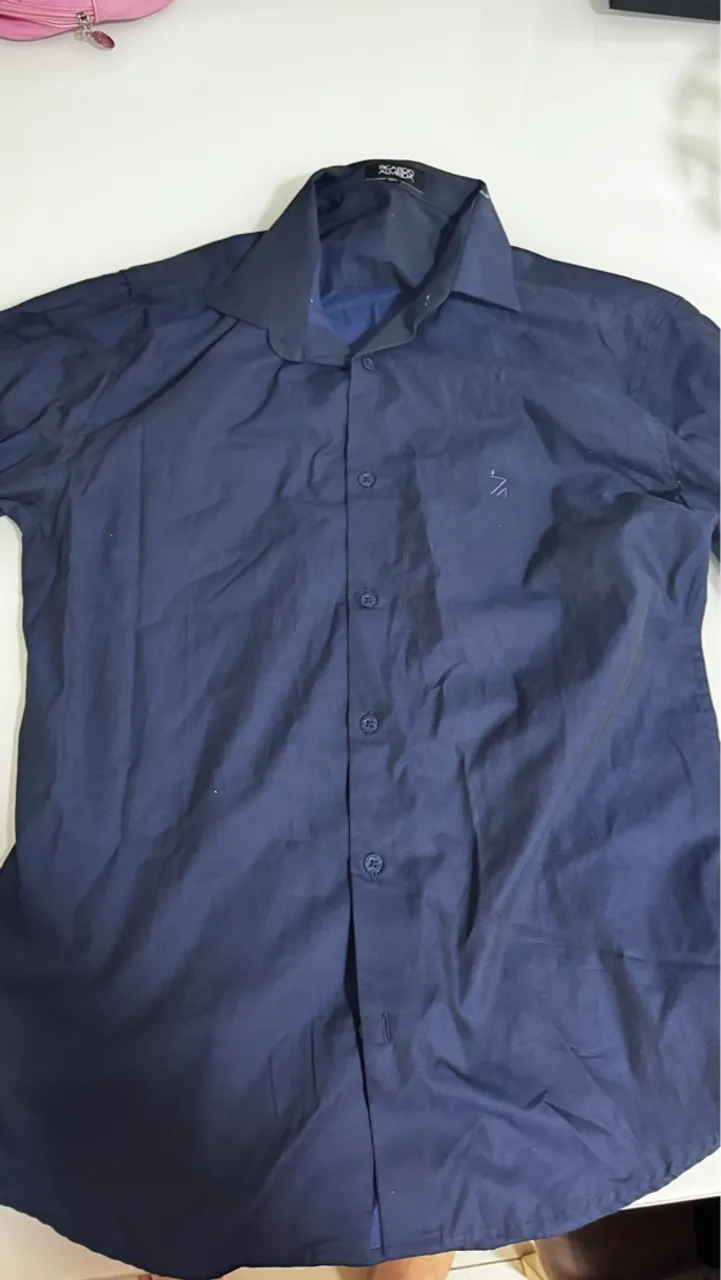 Camiseta Social Ricardo Almeida azul