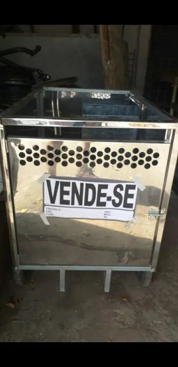 Carrinho para lanche em inox