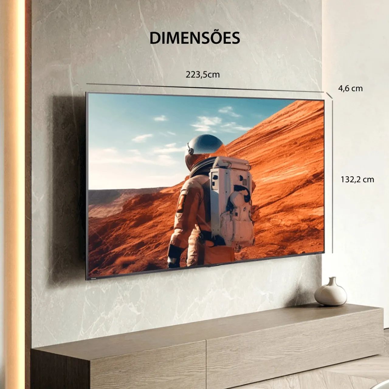 Smart TV QLED 100 4K UHD Toshiba Google TV 4HDMI 2USB 1AV - 100Z670RS - Foto 2