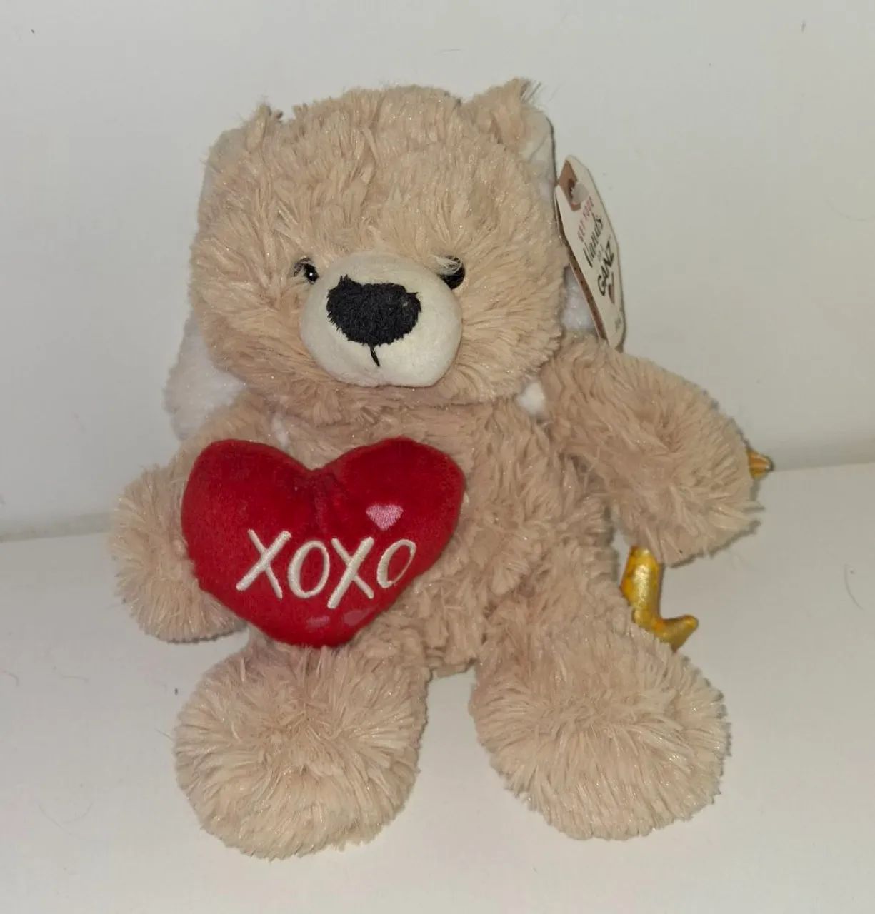 Ursinho de pelúcia com coração XOXO. marca Hands GANZ. - Foto 4