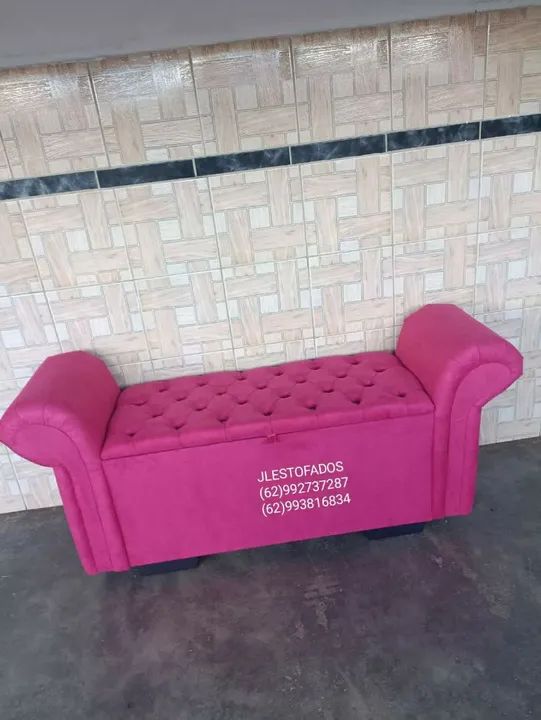 Baú estofado para cama - Foto 2