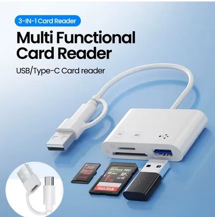 leitor de cartão Usb3.0,  3 em 1  