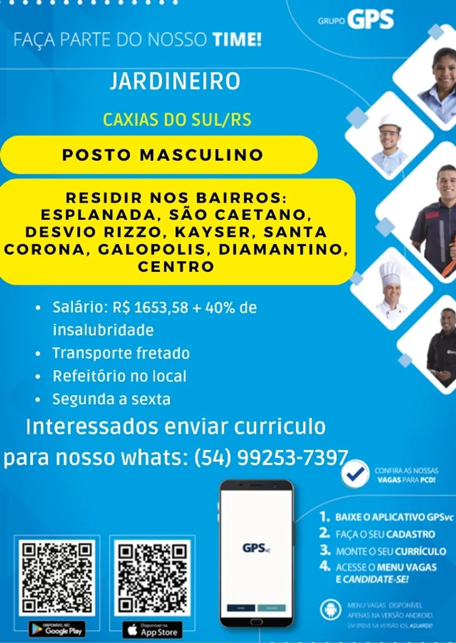 OPORTUNIDADE DE EMPREGO