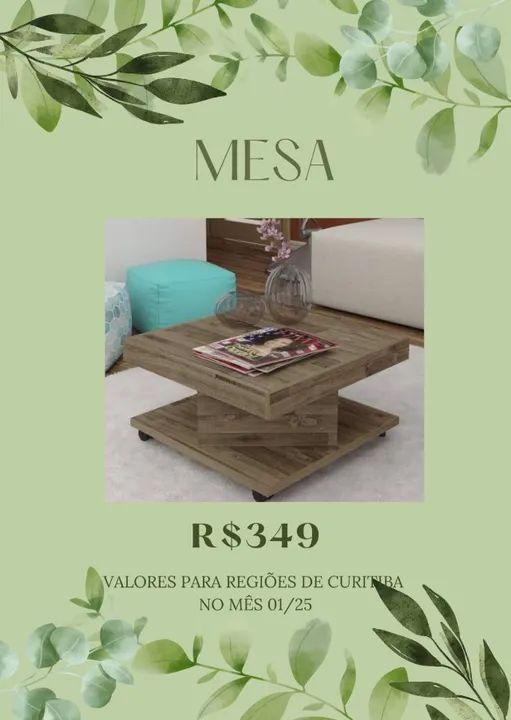 Promoção Mesa de Centro - 17/01/25