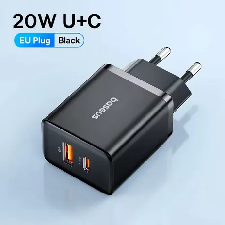 Carregador Baseus 20w PD - Carga Rápida