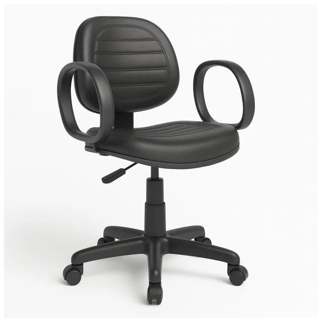 Cadeira Executiva Costurada Giratória com Braço Corsa Preta Conforto Modelo 31004 - Foto 3