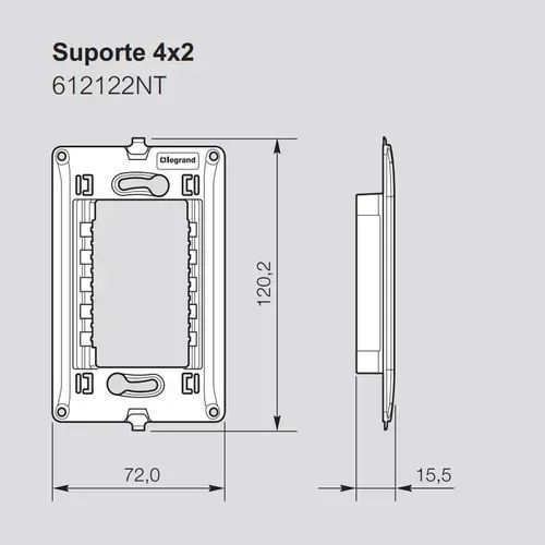 Kit 20 - 4x2 Mounting Bracket Pial Plus+ 612122nt for Socket and Switch
