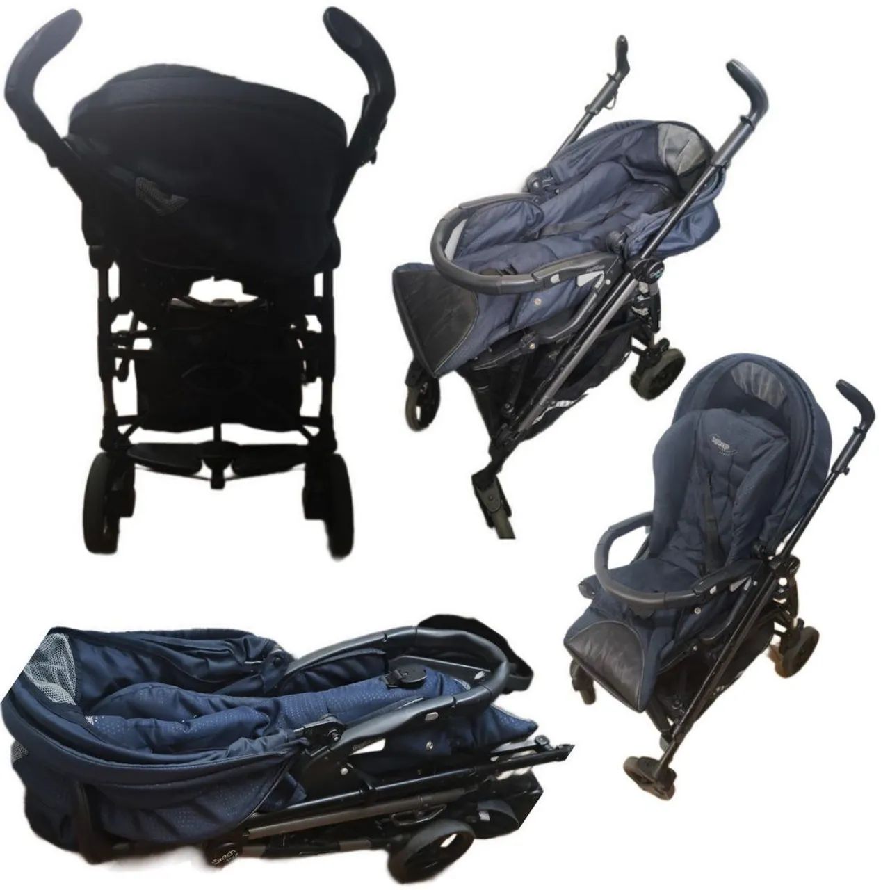 Carrinho bebê conforto c/ base e Moisés peg perego kit 4 x 1 - Foto 2