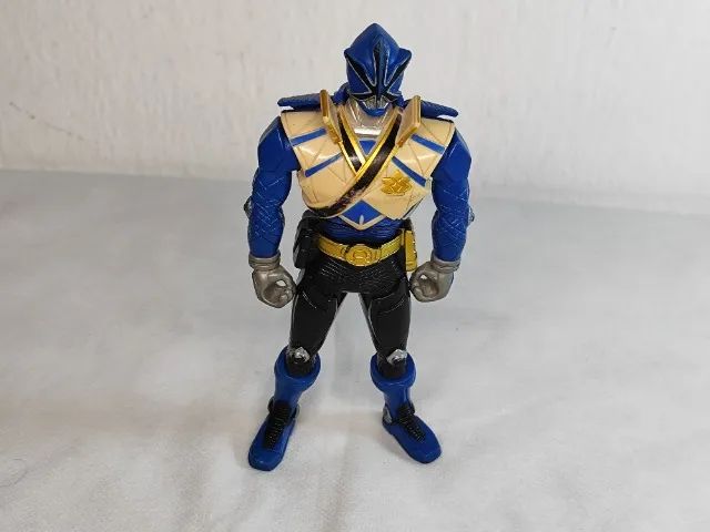 Boneco Power Ranger Super Samurai Muda Cabeça Azul Bandai