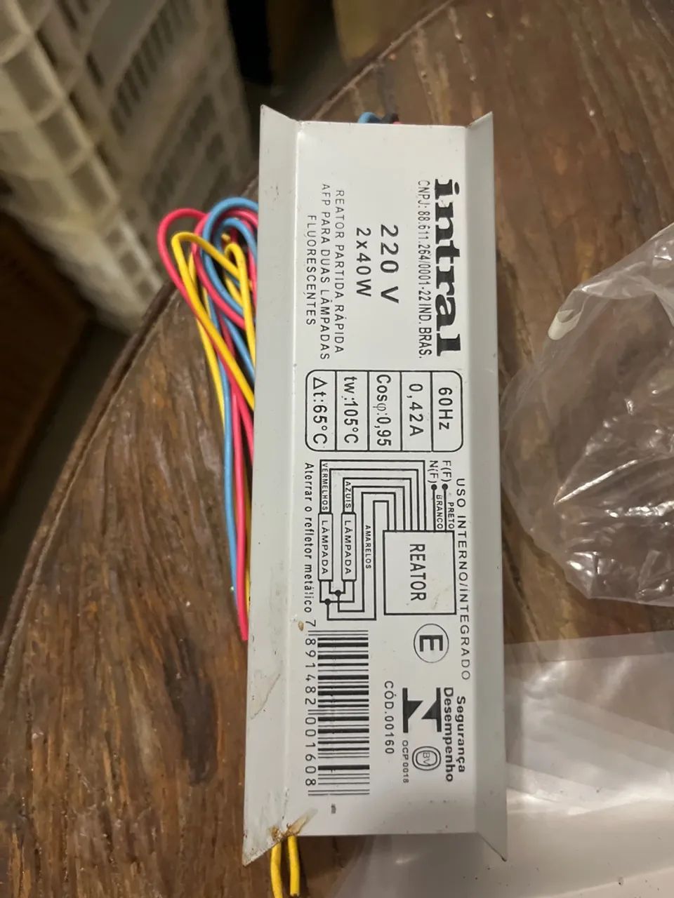 Reator partida rápida para duas lâmpadas fluorescentes 220v - Foto 2