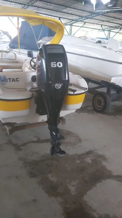Lancha Mercury 60 HP - Impecável! - Foto 7