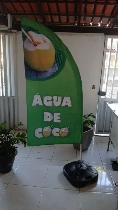 Wind Baner de água de coco para comércio - Foto 2