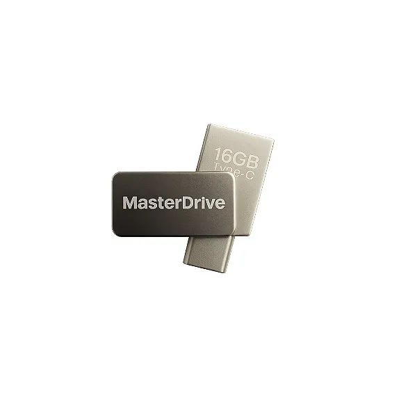 PenDrive 16GB Mini Metal Dual Interface USB e Tipo C - Masterdrive - Foto 2