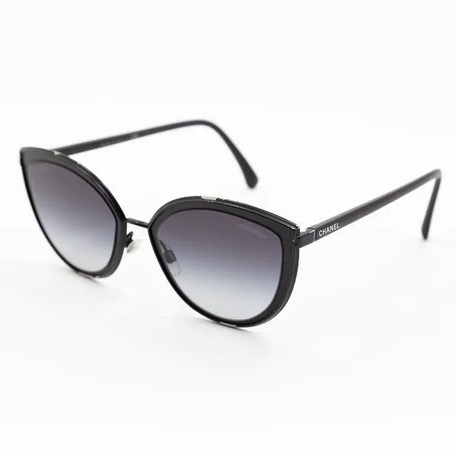 Óculos De Sol Chanel Cat Eye 4222 Preto - Foto 2