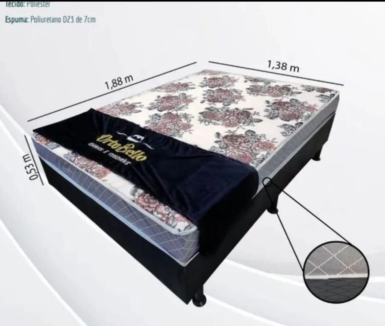 Cama Box Casal Lisboa D23 - Entrega Rápida