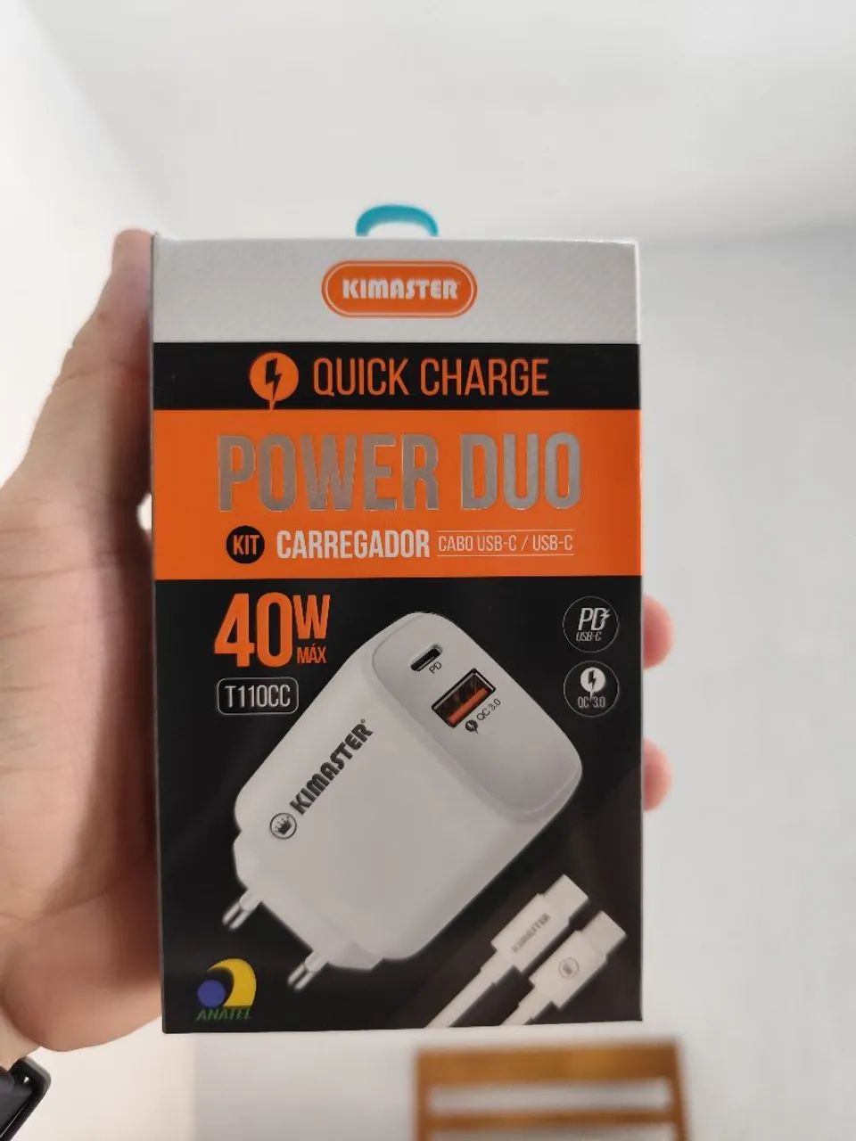 Carregador Power Duo Kimaster 40W USB-C