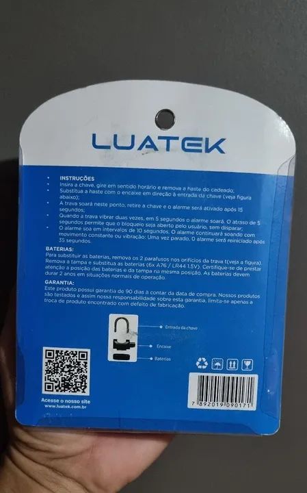 Cadeado Anti-Furto Com Alarme Luatek LK-BL17 - Foto 2