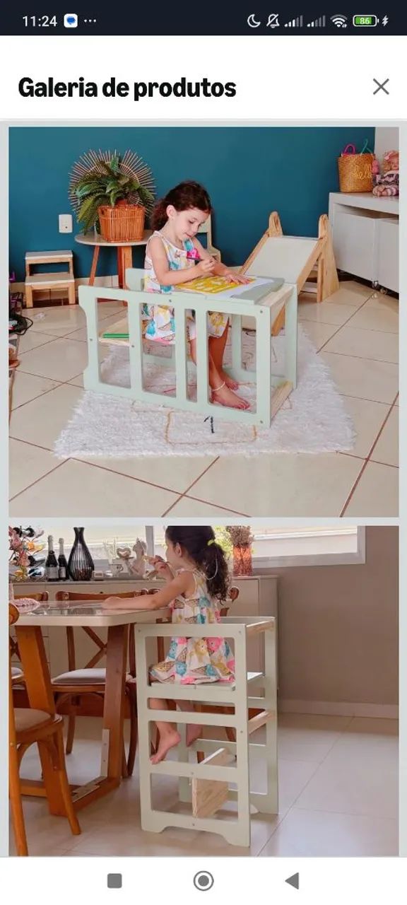 Torre de aprendizagem montessoriana 4 em 1 - Foto 4