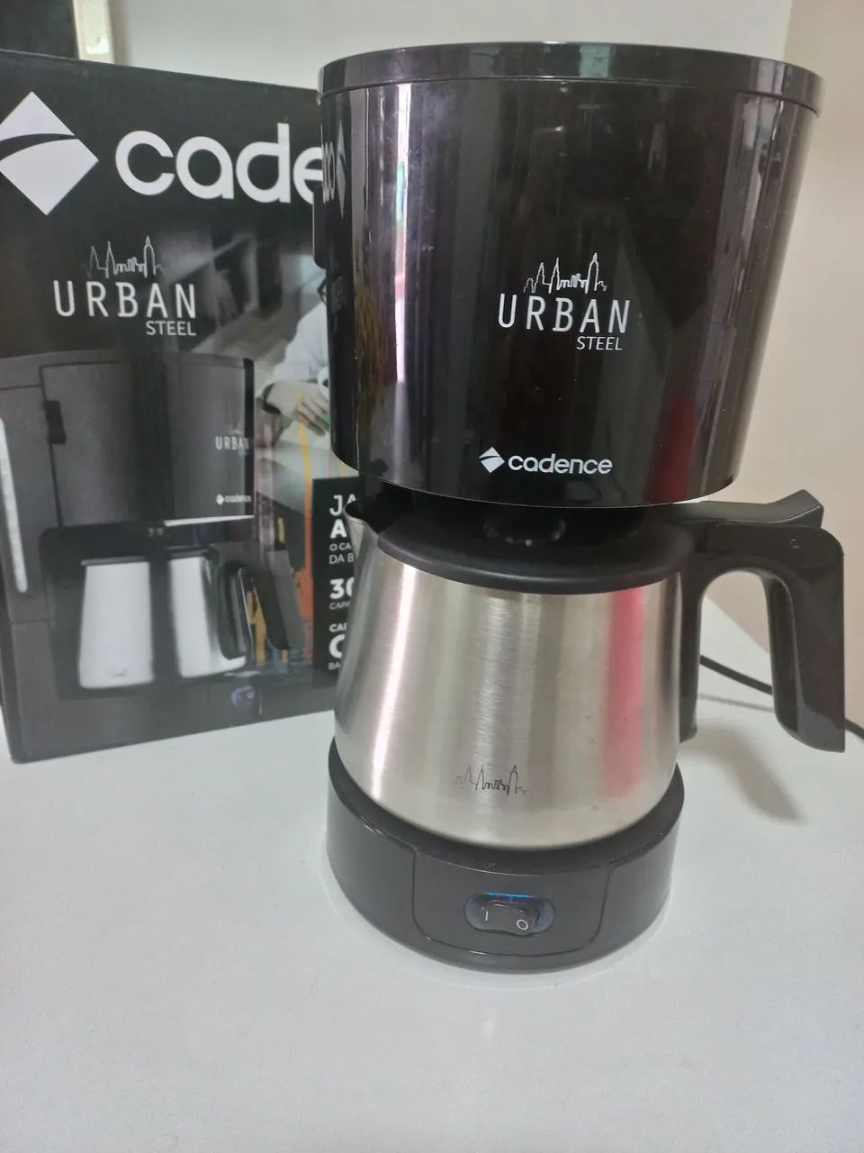 Cafeteira Elétrica Cadence Urban Steel - Preta - 127V