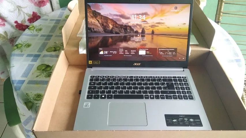 Notebook Aspire 5 A515-54 Core i5 1021U  Tel 15.P Ssd M2 256Gb Semi Novo na caixa c/ Nota