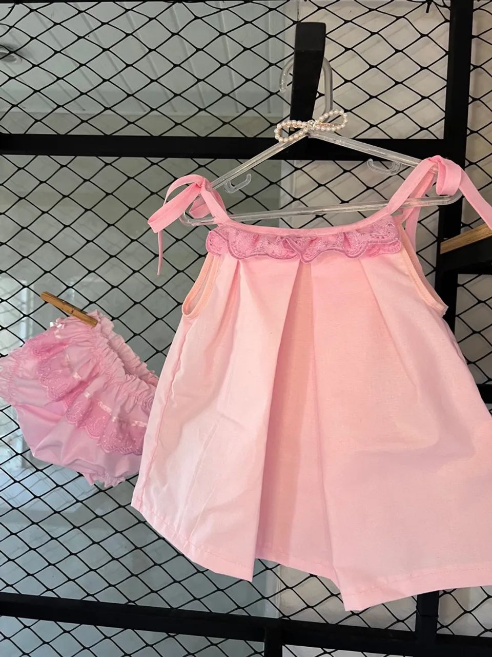 Conjunto floral para bebê kit menina calcinha bunda rica - Foto 3