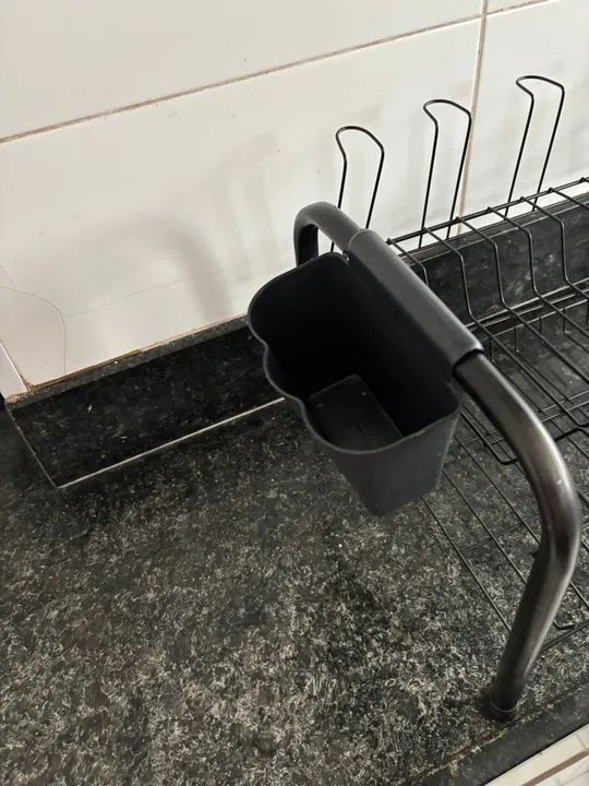 Porta Prato de Metal Preto - Duas Andares - Foto 2