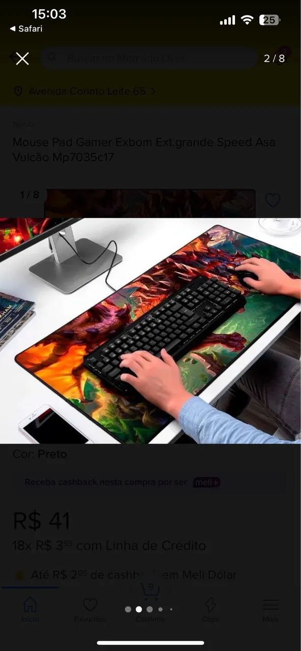 Mouse Pad Gamer - Novo - Foto 2
